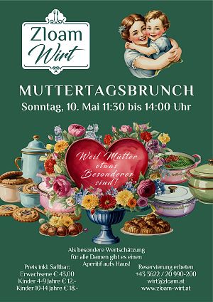 Muttertagsbrunch Zloam Wirt Narzissendorf Zloam Ausseerland